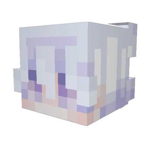 Tearfulhuh Minecraft avatar head, 3D render