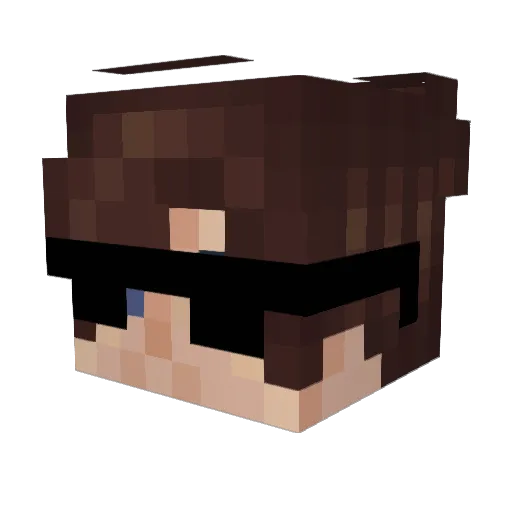 Tearfuvl Minecraft avatar head, 3D render