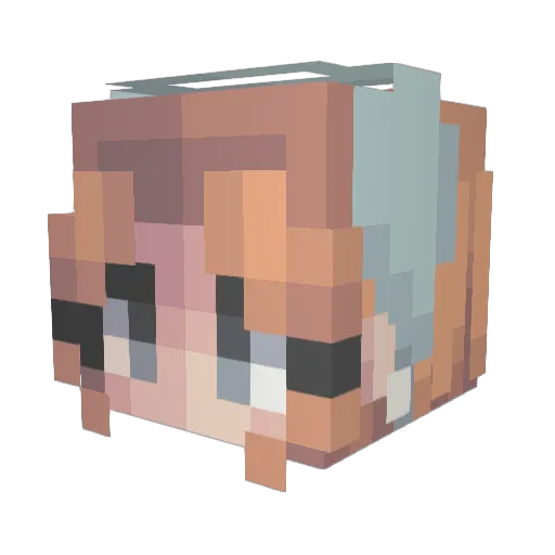 Tearie69 Minecraft avatar head, 3D render