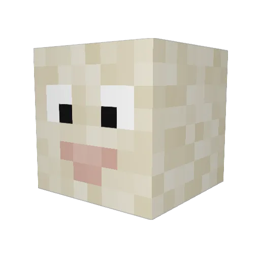 Teariel Minecraft avatar head, 3D render