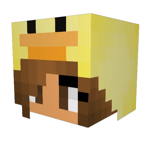 TearingHarpy Minecraft avatar head, 3D render
