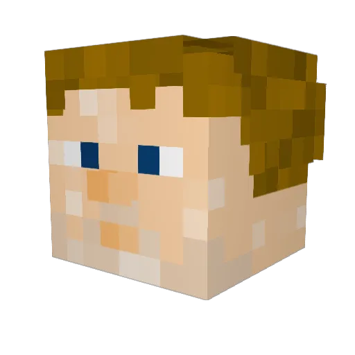 TearingSeal Minecraft avatar head, 3D render