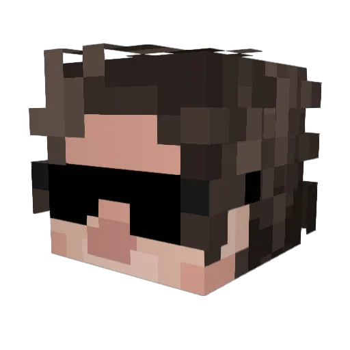 TearlessWings Minecraft avatar head, 3D render