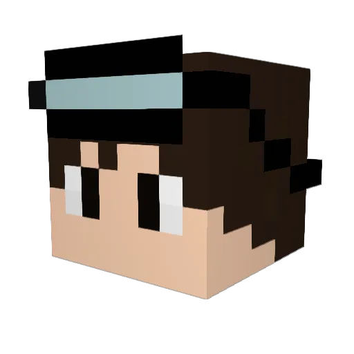 Tearloch Minecraft avatar head, 3D render