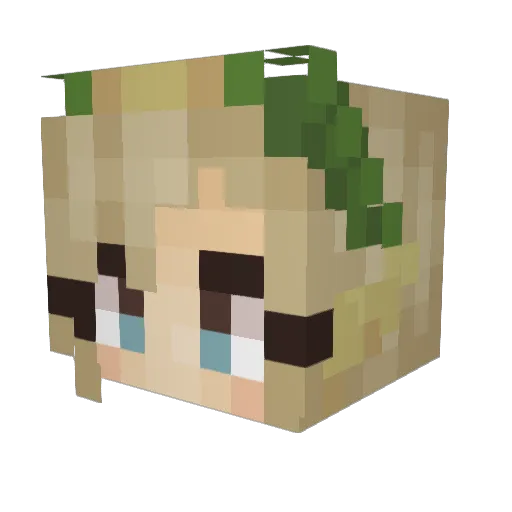 Tears_0 Minecraft avatar head, 3D render
