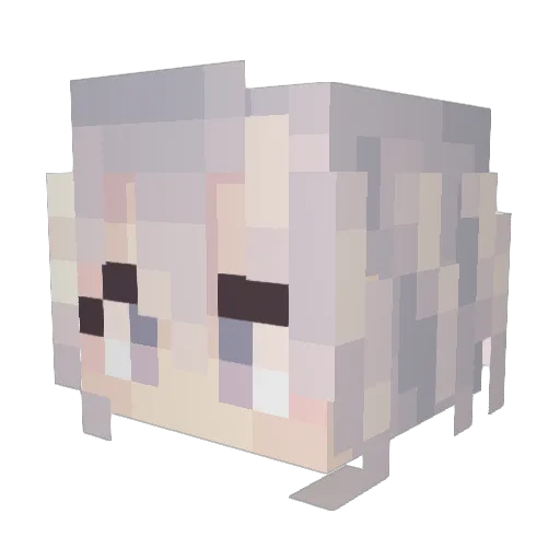 Tearsdrop Minecraft avatar head, 3D render