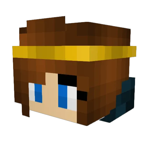 TearsofMars Minecraft avatar head, 3D render