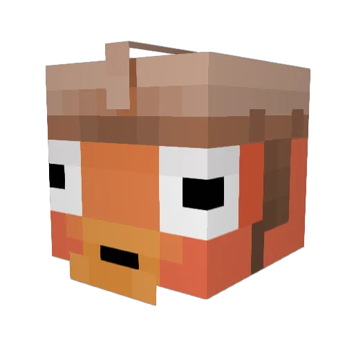TeasMeDear Minecraft avatar head, 3D render