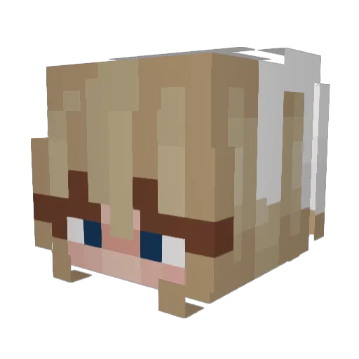 Teaser000 Minecraft avatar head, 3D render