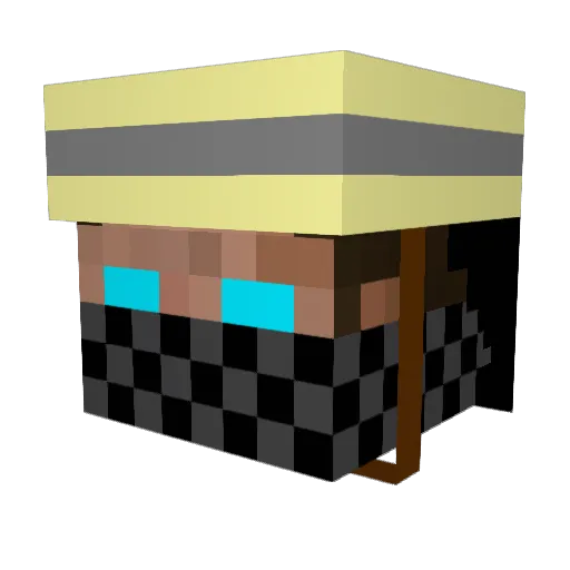 Teasy16 Minecraft avatar head, 3D render