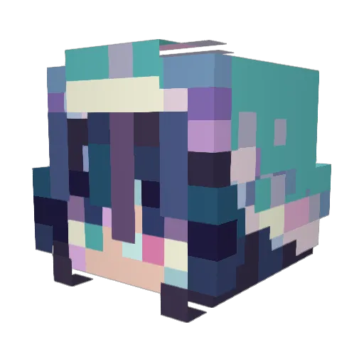 Teatherr Minecraft avatar head, 3D render