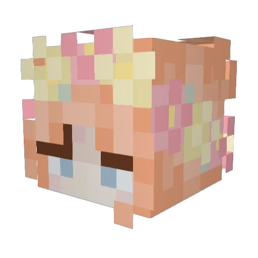 Teathia Minecraft avatar head, 3D render