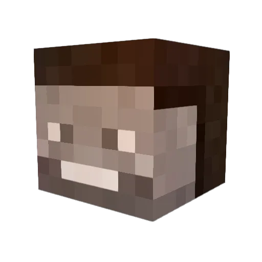 Teauorent Minecraft avatar head, 3D render