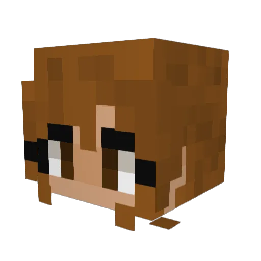 Teauss Minecraft avatar head, 3D render