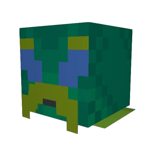 TeaxTea Minecraft avatar head, 3D render