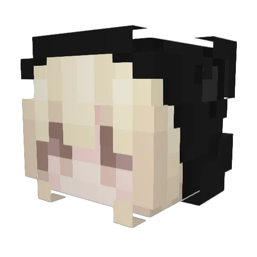 Teaxox Minecraft avatar head, 3D render