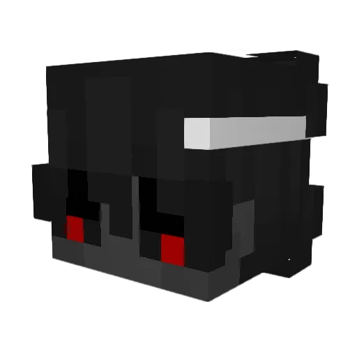 Tebammm Minecraft avatar head, 3D render