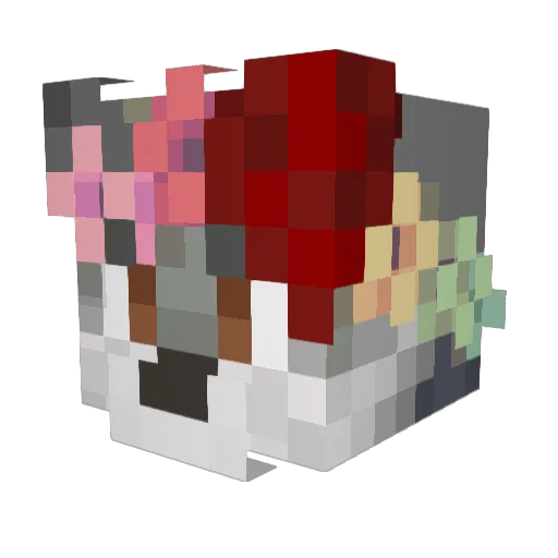 Tebax367 Minecraft avatar head, 3D render
