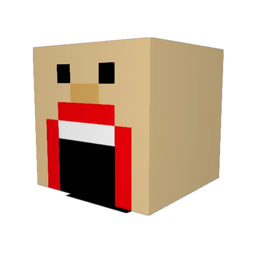 Tebbe176 Minecraft avatar head, 3D render