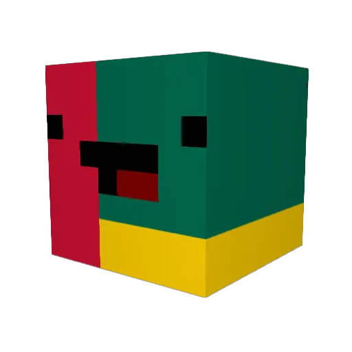 Tebchen Minecraft avatar head, 3D render
