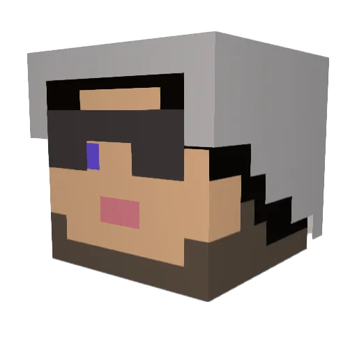 Tebo_beasty Minecraft avatar head, 3D render