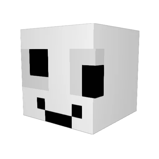 Tebono Minecraft avatar head, 3D render