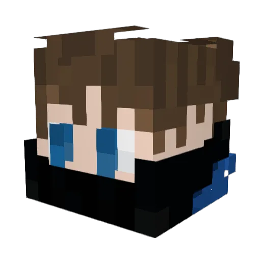 Tebrum Minecraft avatar head, 3D render