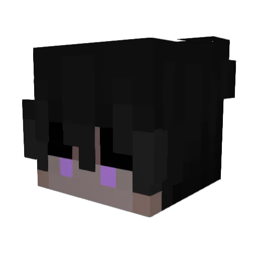 TecJIa Minecraft avatar head, 3D render
