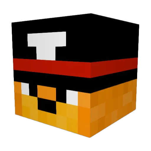 TecMario3 Minecraft avatar head, 3D render