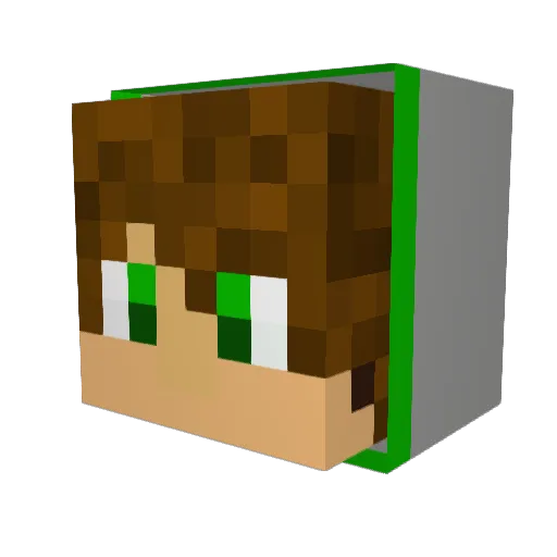Tec_123 Minecraft avatar head, 3D render