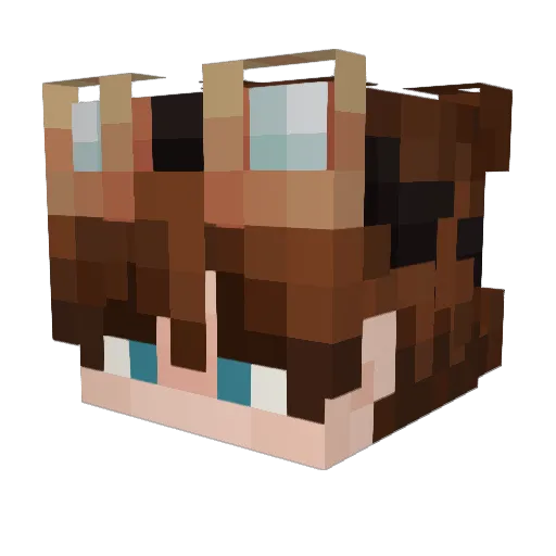 TecaruRacu Minecraft avatar head, 3D render