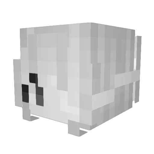Tecci Minecraft avatar head, 3D render