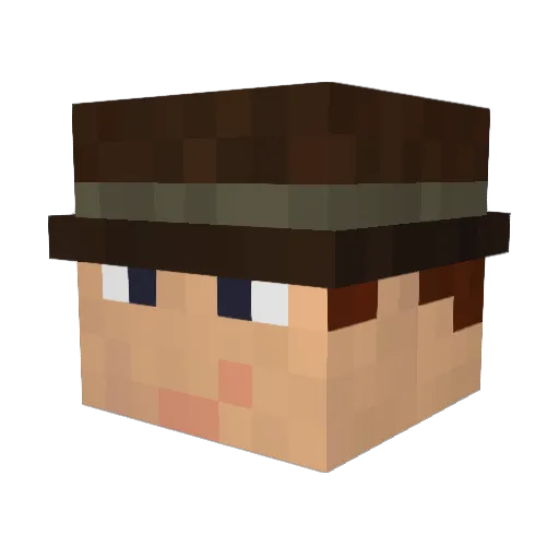 Tech4Play Minecraft avatar head, 3D render
