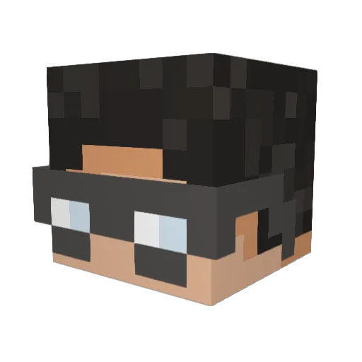 TechBoy7 Minecraft avatar head, 3D render