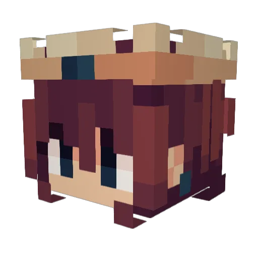 TechDeRa1 Minecraft avatar head, 3D render