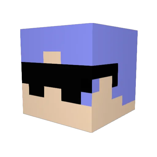 TechEdu Minecraft avatar head, 3D render