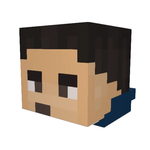 TechFanatic2 Minecraft avatar head, 3D render