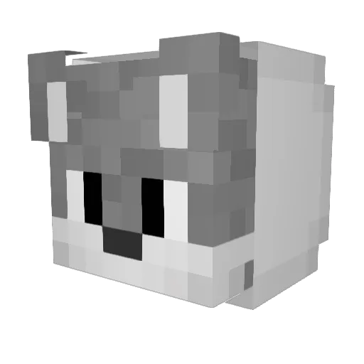 TechFox21 Minecraft avatar head, 3D render