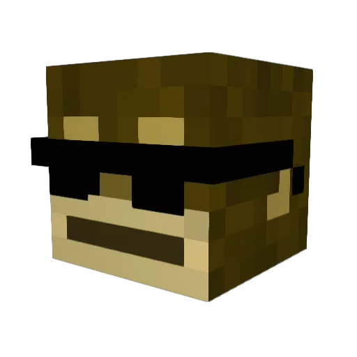 TechGenius411 Minecraft avatar head, 3D render
