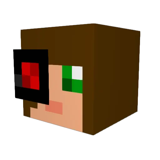 TechGurl Minecraft avatar head, 3D render