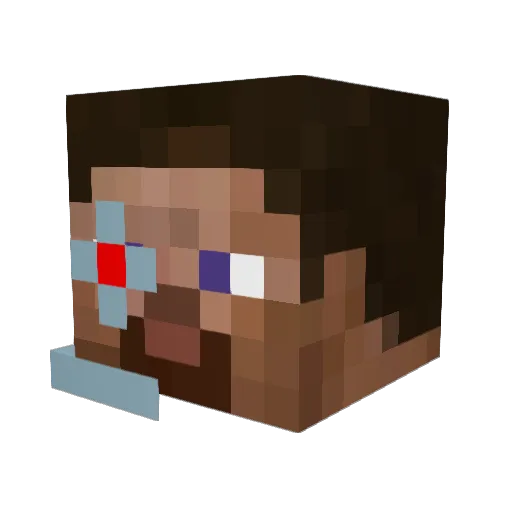 TechMan553 Minecraft avatar head, 3D render