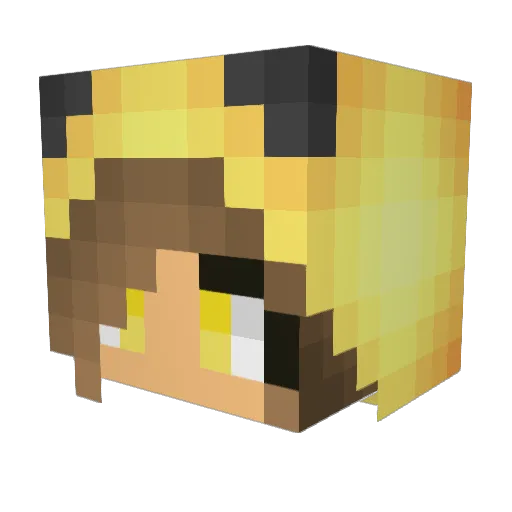 TechPika Minecraft avatar head, 3D render