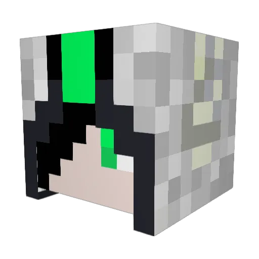 TechTheAwesome Minecraft avatar head, 3D render