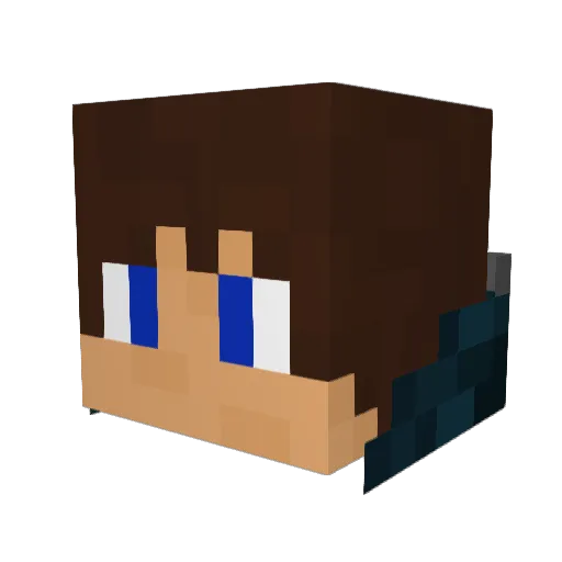 Tech_bug Minecraft avatar head, 3D render
