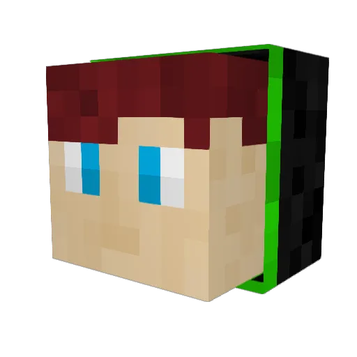 Techatemyboots Minecraft avatar head, 3D render