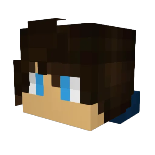 Techestro Minecraft avatar head, 3D render