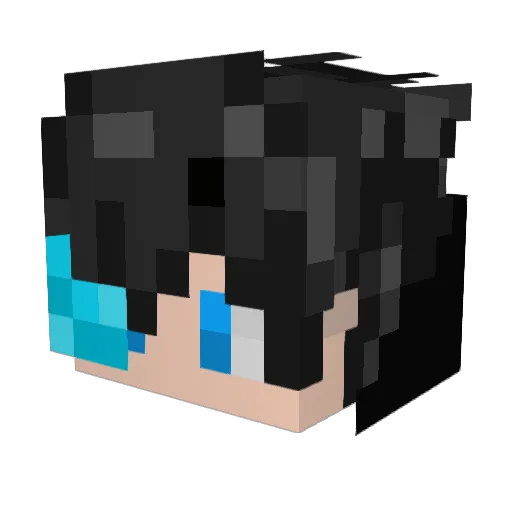 Techh_h Minecraft avatar head, 3D render