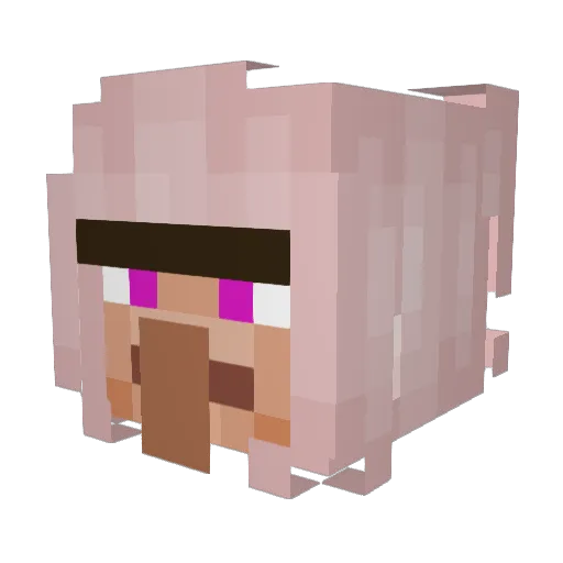 Techlogy Minecraft avatar head, 3D render
