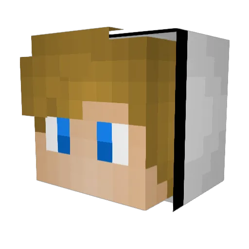 Techn0bIade Minecraft avatar head, 3D render
