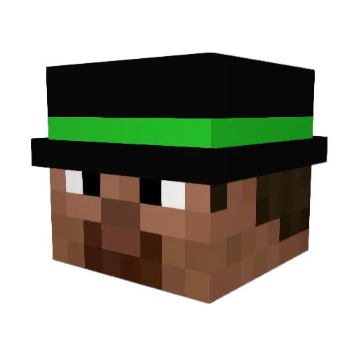 Techn1cality_ Minecraft avatar head, 3D render